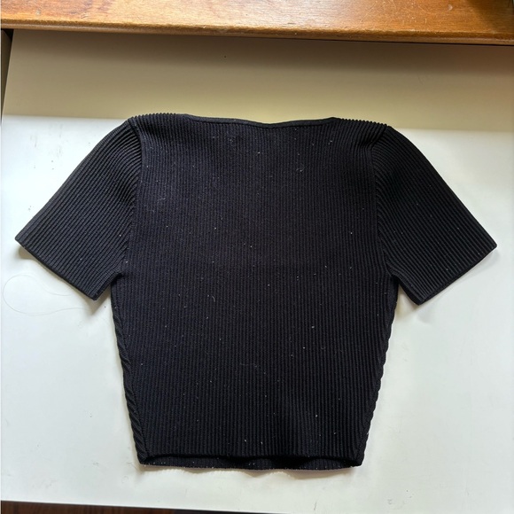 Black Babaton sculpt knit top - Picture 2 of 3